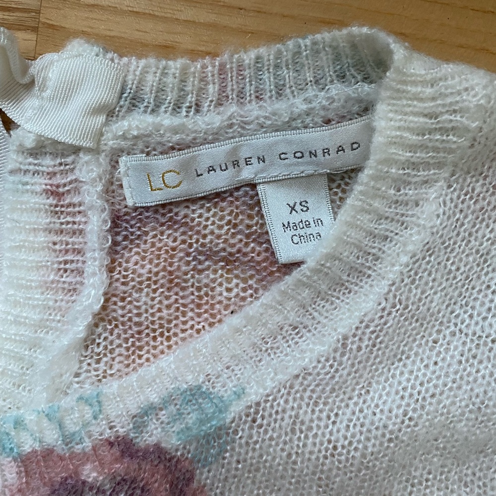 LC Lauren Conrad Floral Printed Sweater - Picture 6 of 11
